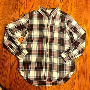 Chaps- red white and black button down shirt